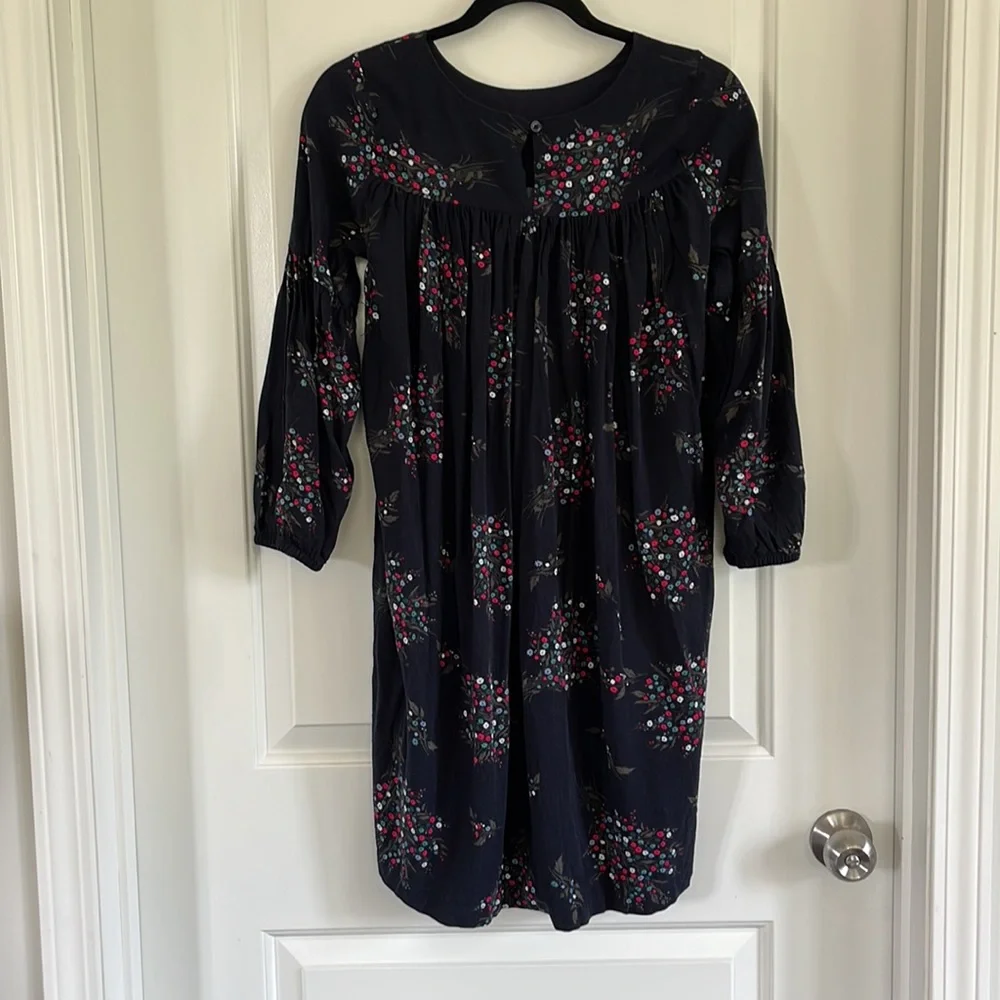 Joe Fresh navy blue floral dress size 14 (xl) - Picture 3 of 4